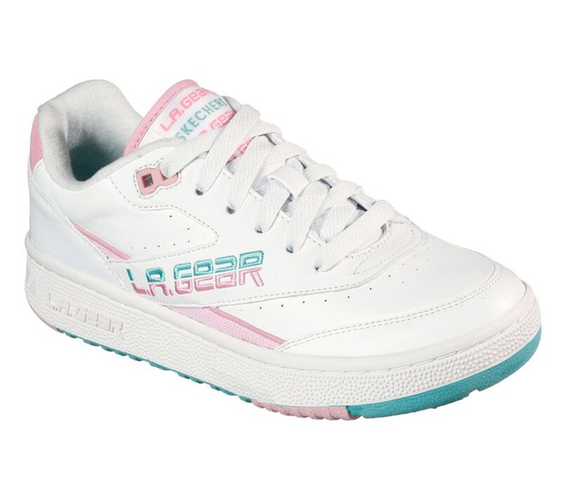 Skechers Dam Vita/Ljus Rosa Snörskor - L.A. Gear: Hot Shots Låga - Sverige (QWKAY-4258)